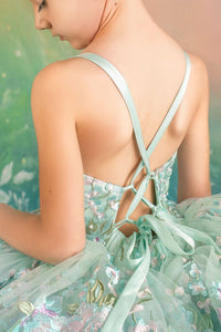 RETIRED RENTAL EUC  will come with CAPE - Brynn "Gardenia" -  Petal Length Dress ( 4 Year - Petite 5 Year)