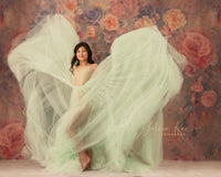 retired rental EUC "Hillary" - Seafoam - Beautiful boho inspired gown - (6 - 11 YEAR)