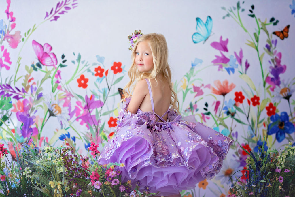 "Lavender Dreams"  Petal Length Dress ( 4 Year - Petite 5 Year)