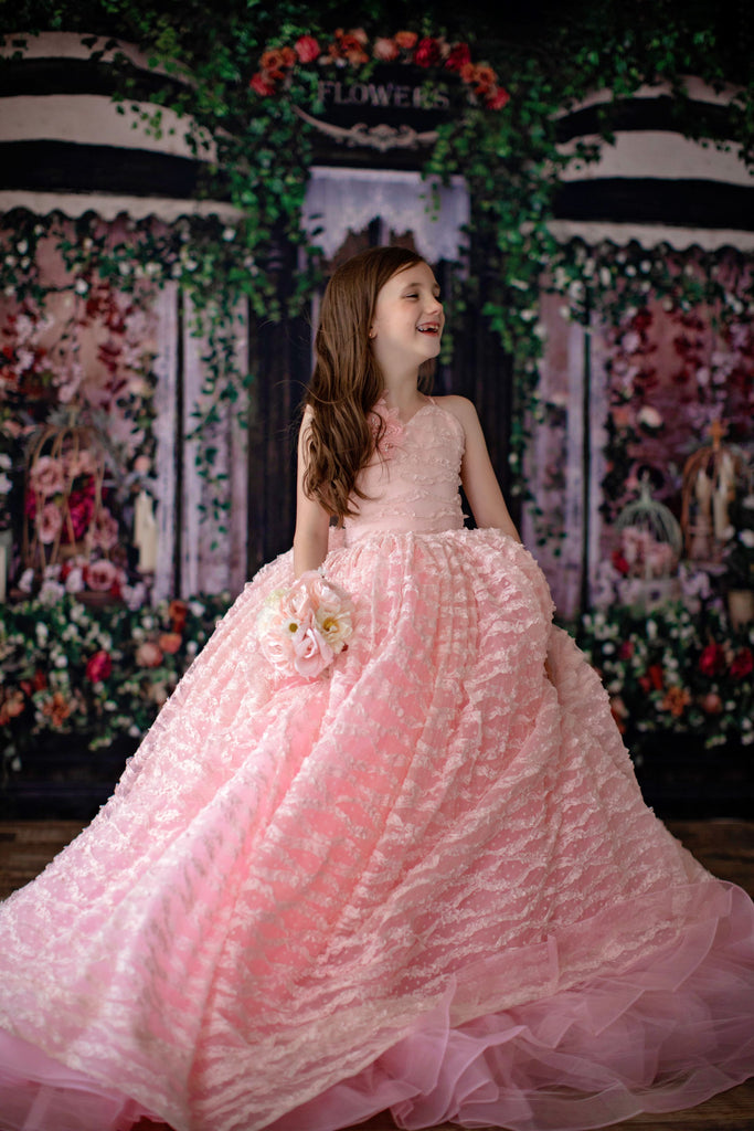 RTS RETIRED RENTALEUC "Pink Splendor" -  Dress+Jacket Floor Length Dress  (7 Year - Petite 9 Year)