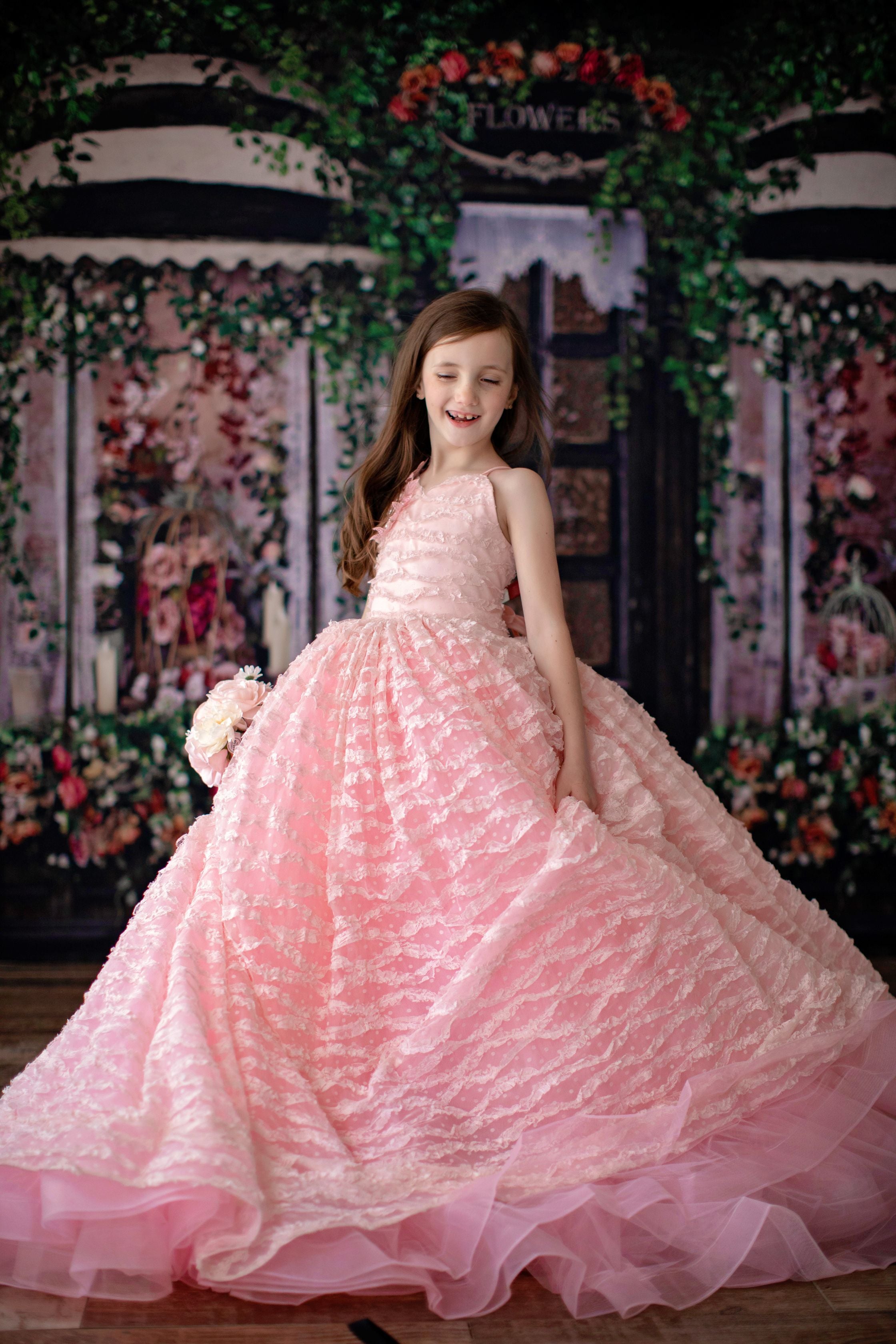 RTS RETIRED RENTALEUC "Pink Splendor" -  Dress+Jacket Floor Length Dress  (7 Year - Petite 9 Year)