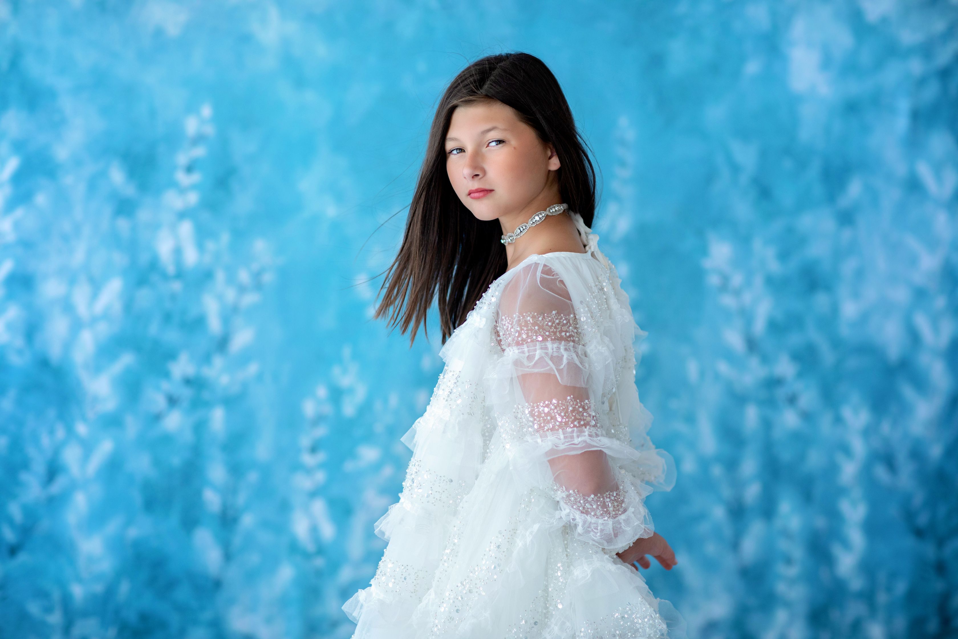 New. "Shimmering Sprinkle"  -  Vintage Length Dress - (  8 Year - Petite 9 Year)