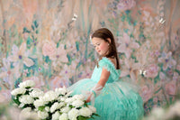 retired rental euc "Swan Dreams" - Pleated Bodice- Petal Length Dress  - ( 5 Year - Petite 6 Year)