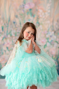 retired rental euc "Swan Dreams" - Pleated Bodice- Petal Length Dress  - ( 5 Year - Petite 6 Year)