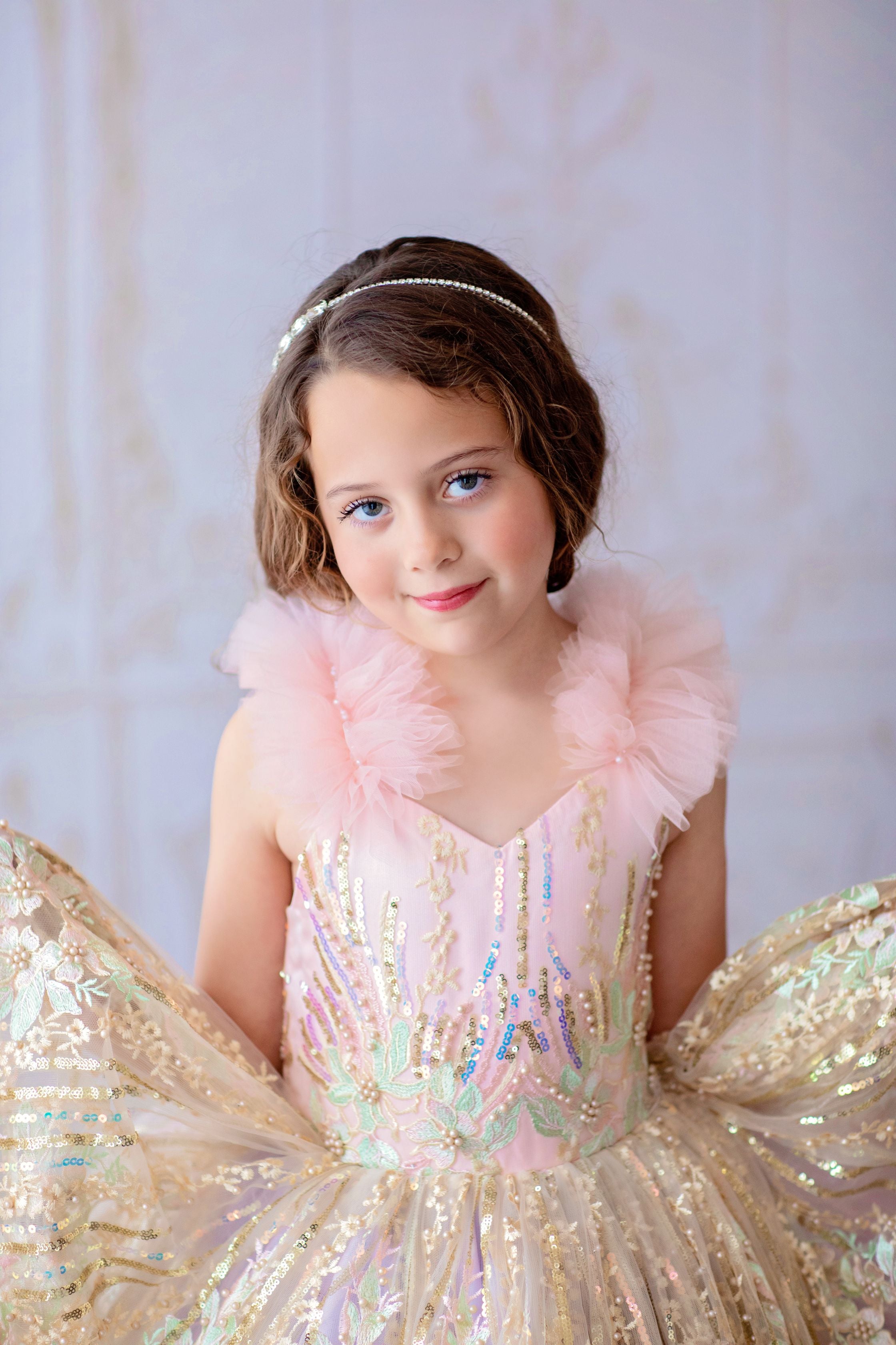 retired rental - GUC "Cotton Candy" - Sequin Floor Length Gown (5 Year-Petite 6 Year)