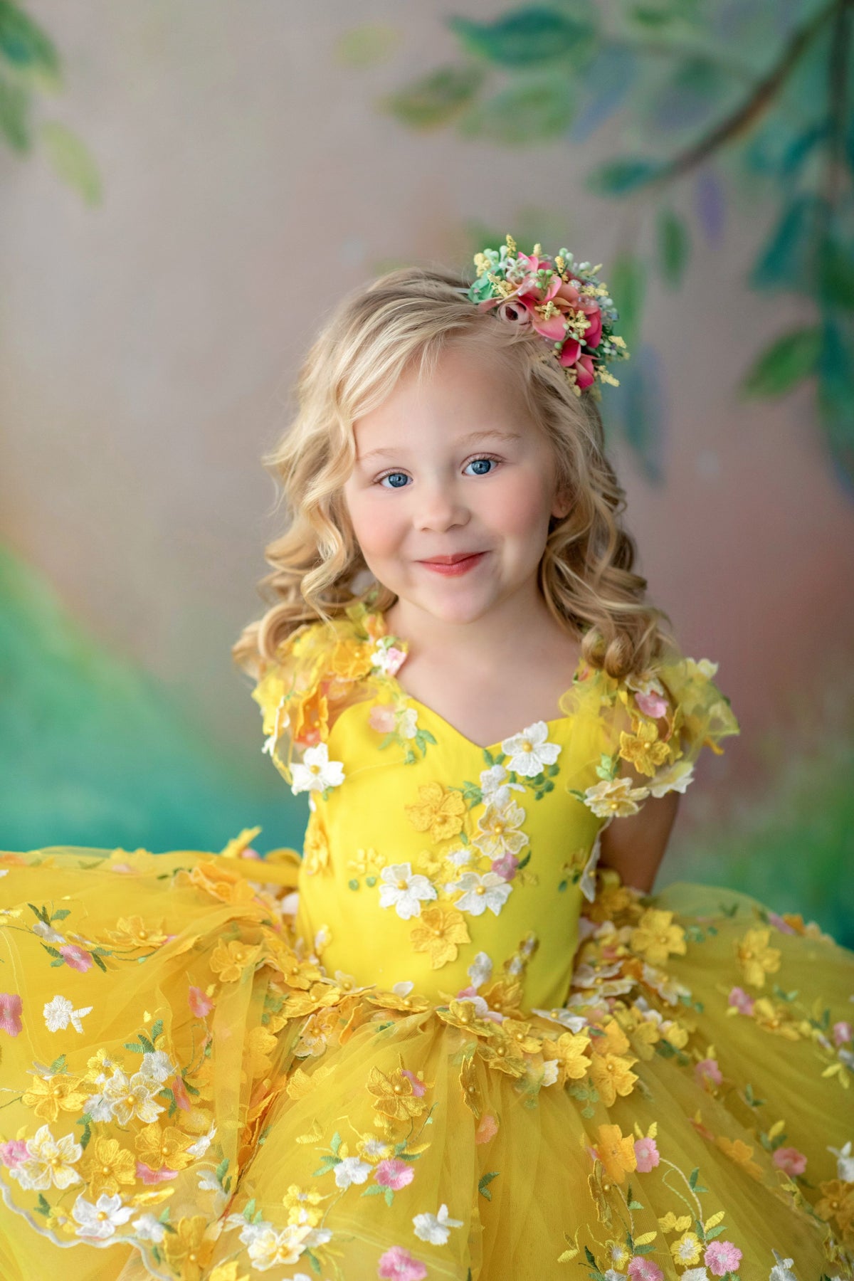 "Floral Dreams" Short Length Gown-custom color options - GORGEOUS SPECIAL OCCASION OR PHOTO SHOOT DRESS