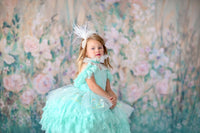 retired rental euc "Swan Dreams" - Pleated Bodice- Petal Length Dress  - ( 5 Year - Petite 6 Year)
