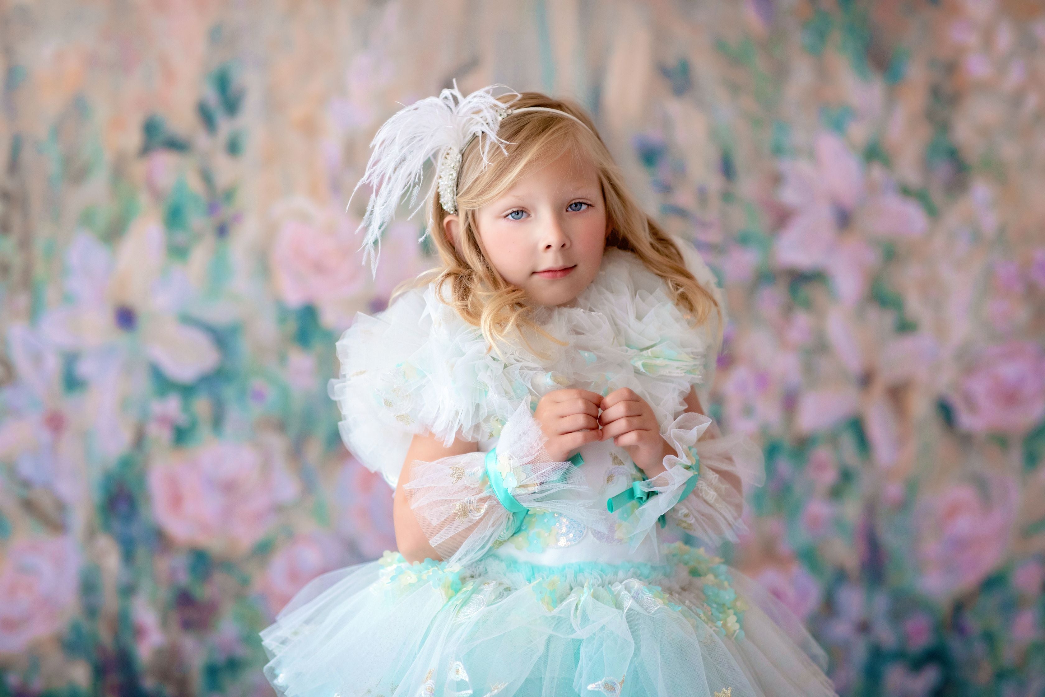 "Swan Dreams" -  Petal Length Dress  - ( 3 Year - Petite 5 Year)