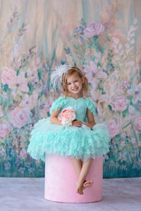 retired rental euc "Swan Dreams" - Pleated Bodice- Petal Length Dress  - ( 5 Year - Petite 6 Year)