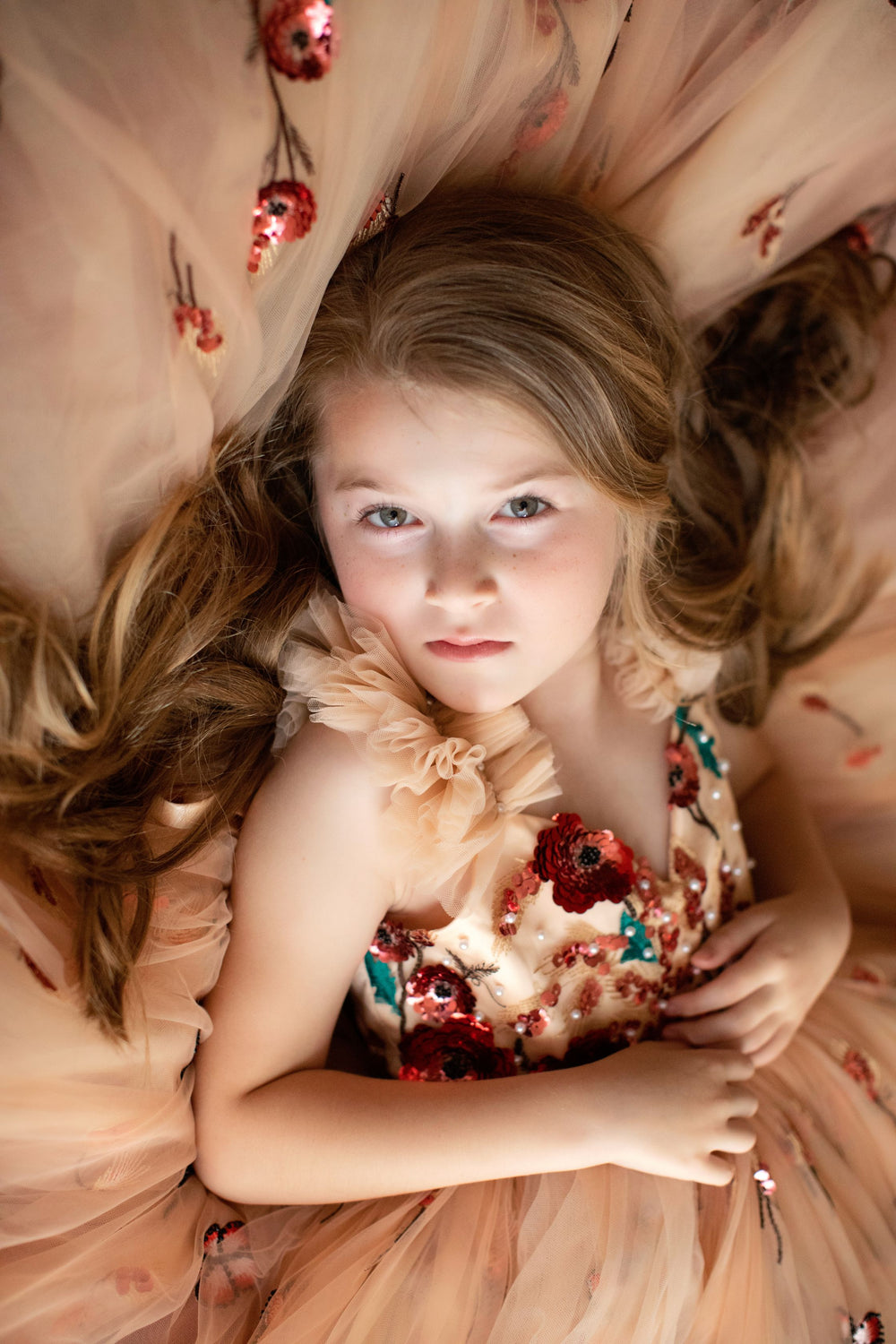 Lace and butterfly detail gown perfect for styled editorial shoot

