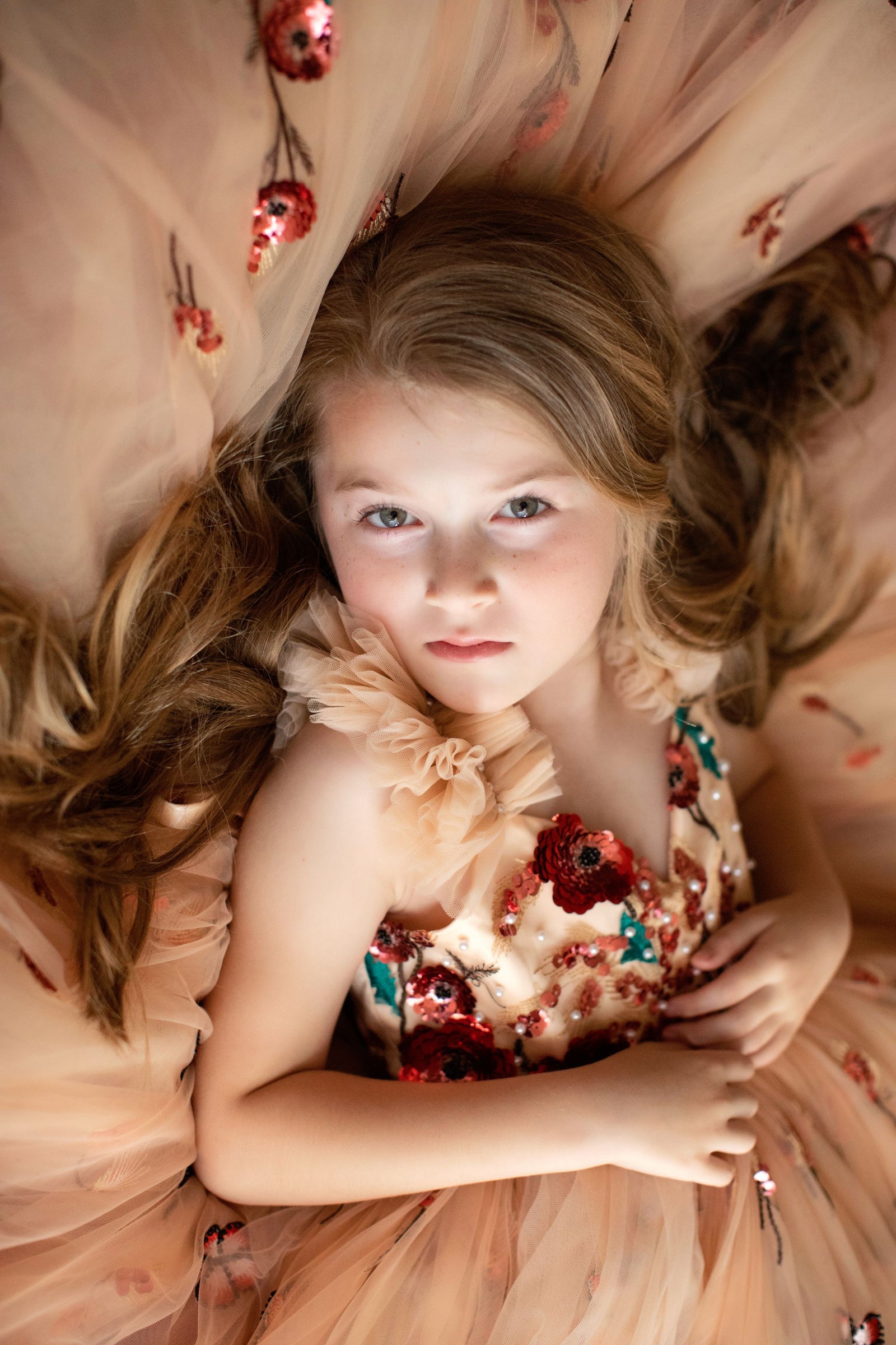 Lace and butterfly detail gown perfect for styled editorial shoot

