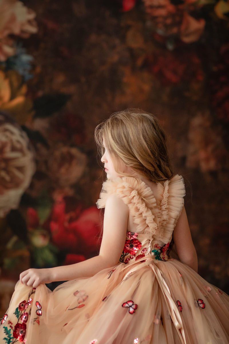 Ruffled gown for flower girls!
