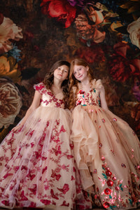 Styled indoor fairy garden session featuring a child wearing the Juliette gown

