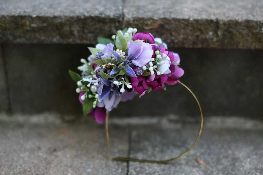 Shades of Purple Floral Lavish headband