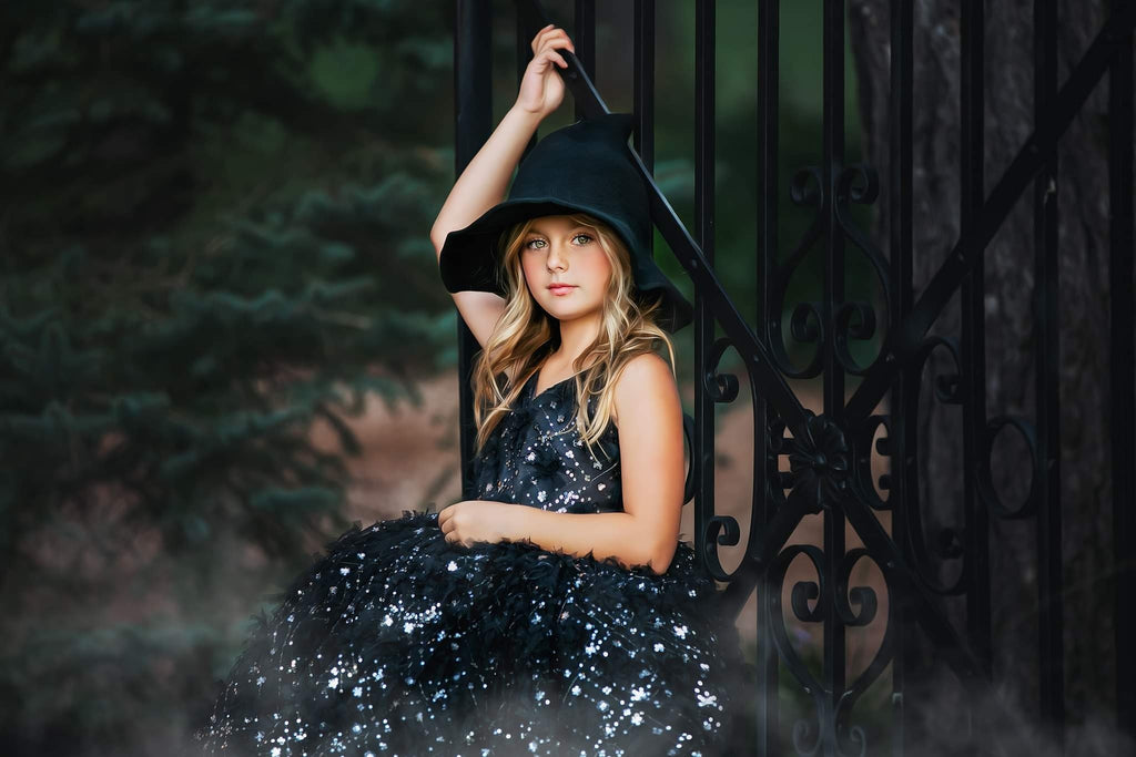 "Magic" Midnight-  high low gown ( 7 Year - Petite 8 Year)