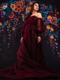 RETIRED RENTAL EUC Emma tulle gown - Burgundy  (TEEN-ADULT)