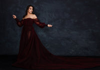 RETIRED RENTAL EUC Emma tulle gown - Burgundy  (TEEN-ADULT)