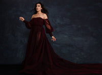 RETIRED RENTAL EUC Emma tulle gown - Burgundy  (TEEN-ADULT)