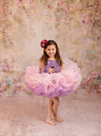 retired rental euc Lavender Butterfly Confetti - Petal  Length Dress (3 Year-Petite 5 Year)