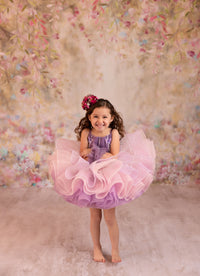 retired rental euc Lavender Butterfly Confetti - Petal  Length Dress (3 Year-Petite 5 Year)
