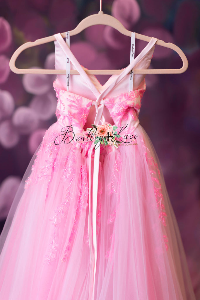"Pink Dazzle" -   Tulle Floor Length ( 8 Year - 9 Year)