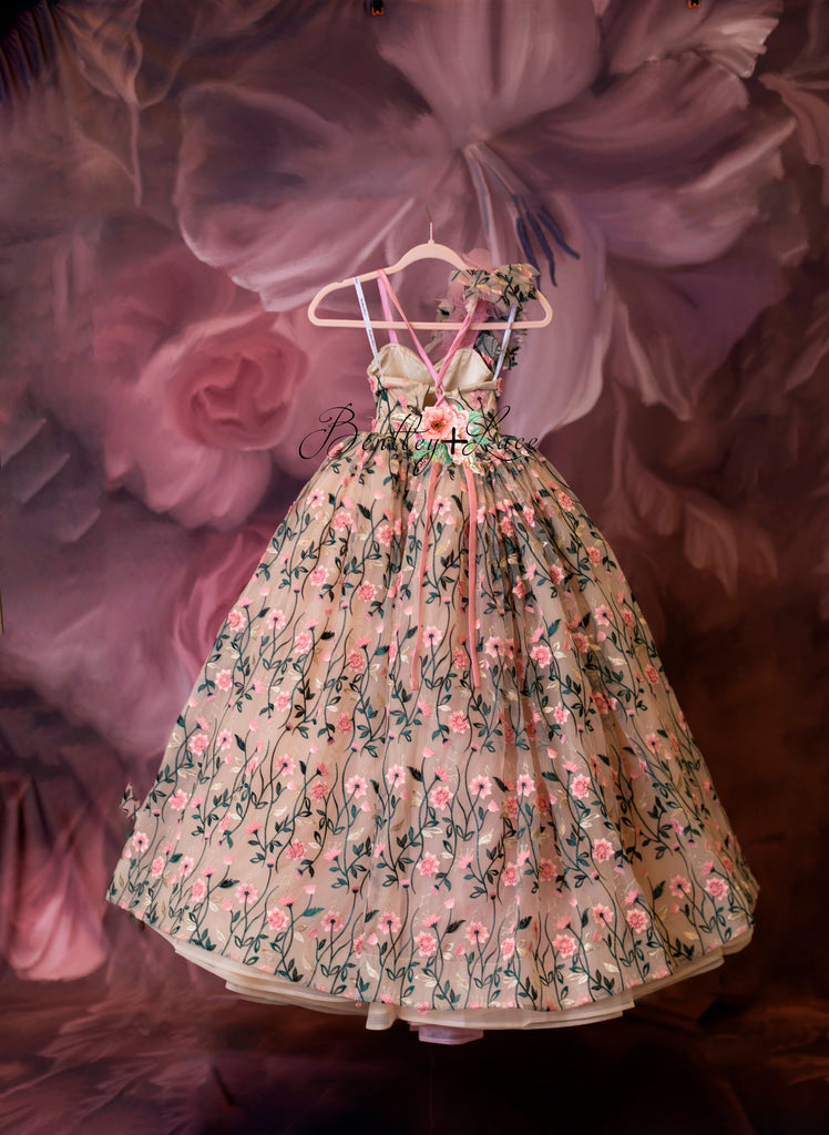 "Dance of the blooms" -   Floor Length ( 5 Year - Petite 6 Year)
