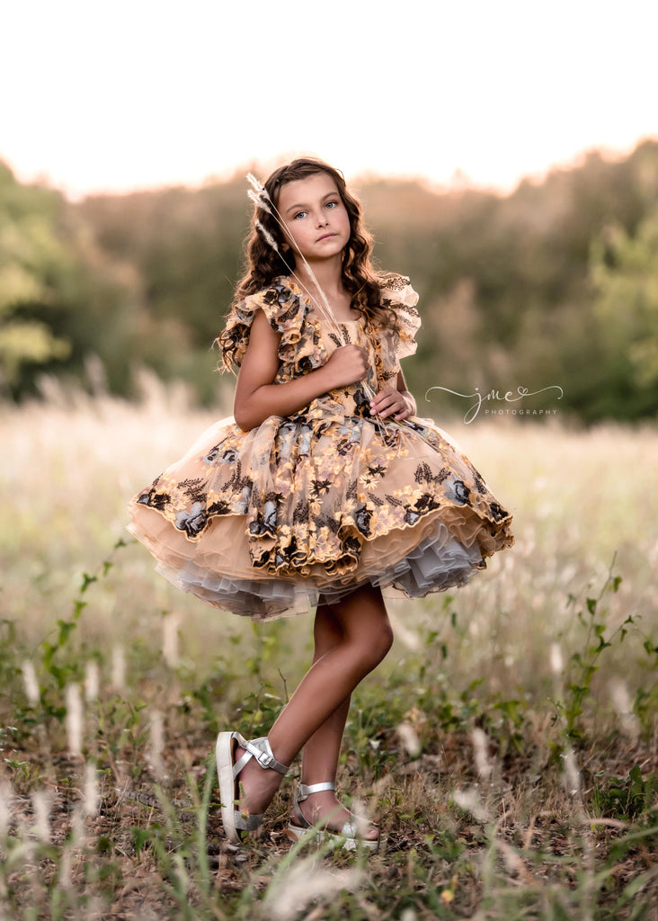 "Thistle"  Petal Length Dress ( 5 Year - Petite 6 Year)