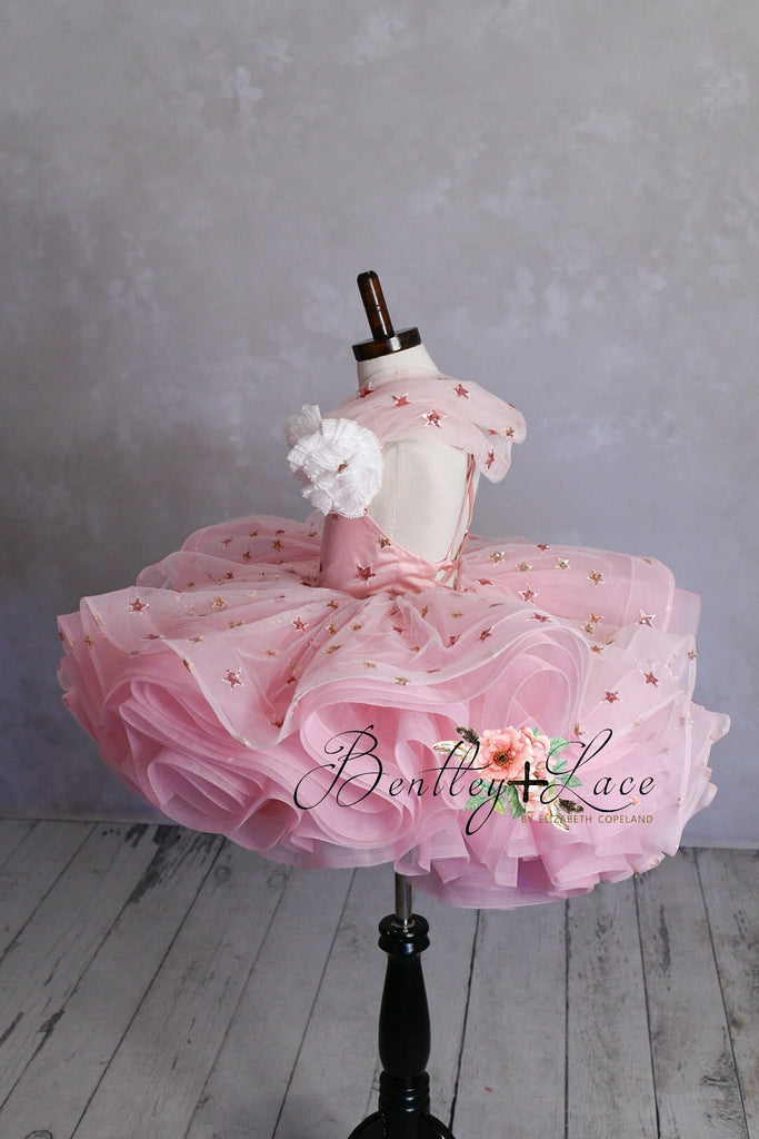 Twinkle Twinkle  Petal Length Dress pink + leggings -  (4 Year - Petite 5 Year- up to possible 6)