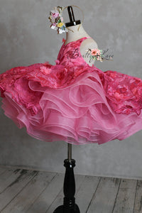 NEW "Samantha" shades of Pink-  Dress Petal Short Length Dress ( 4 Year - Petite 5 Year)