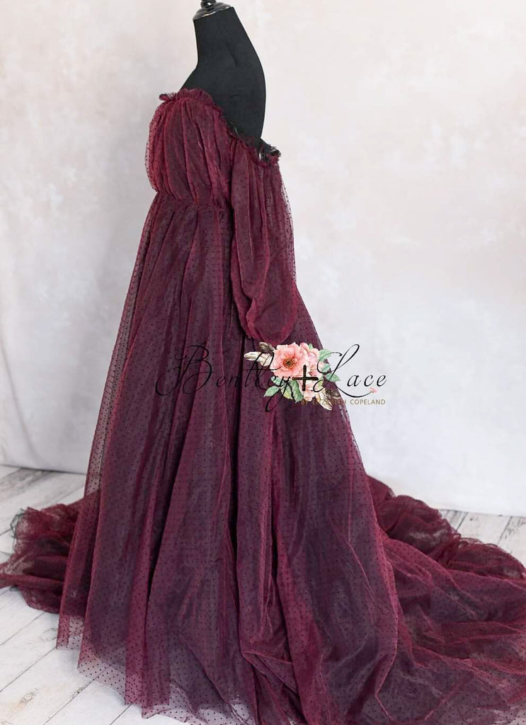 Emma tulle gown - Burgundy  (TEEN-ADULT)