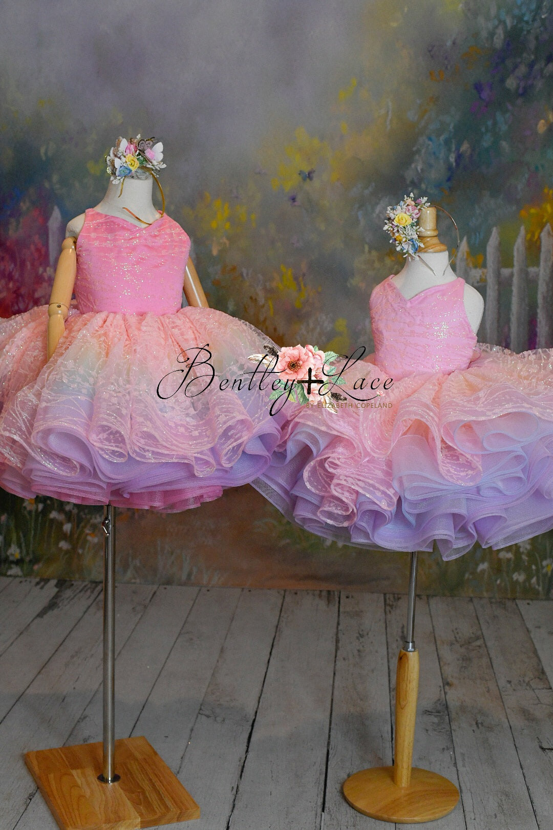 BENTLEY AND LACE GOWNS FOR PHOTOGRAPHY AND EVENTS: rental dresses for  photography sessions Sherbet Rainbow Party Floor Length Dress (6  Year-Petite 8 Year)