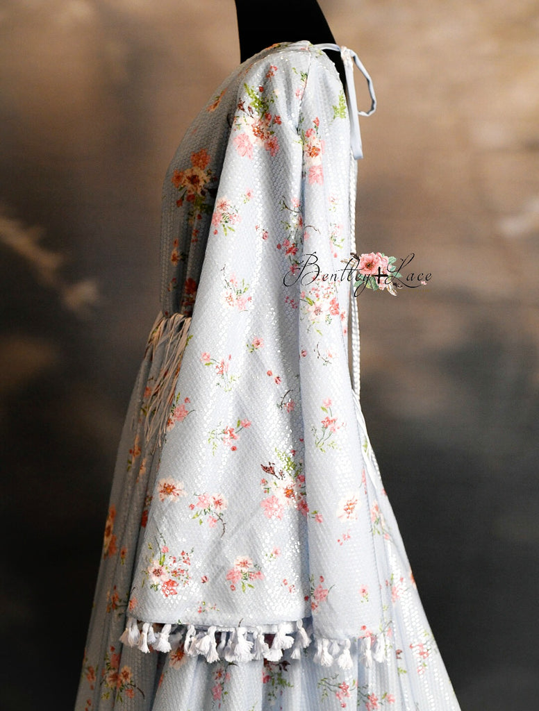 DAISY MAE - blue Bohemian Inspired gown (Teen/Adult) Maternity/ Non Maternity.