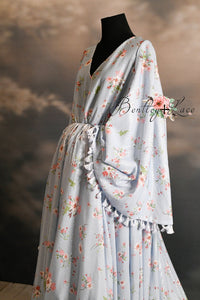 Rts new DAISY MAE - blue Bohemian Inspired gown (Teen/Adult) Maternity/ Non Maternity.