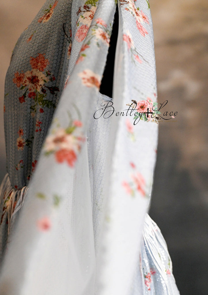 DAISY MAE - blue Bohemian Inspired gown (Teen/Adult) Maternity/ Non Maternity.