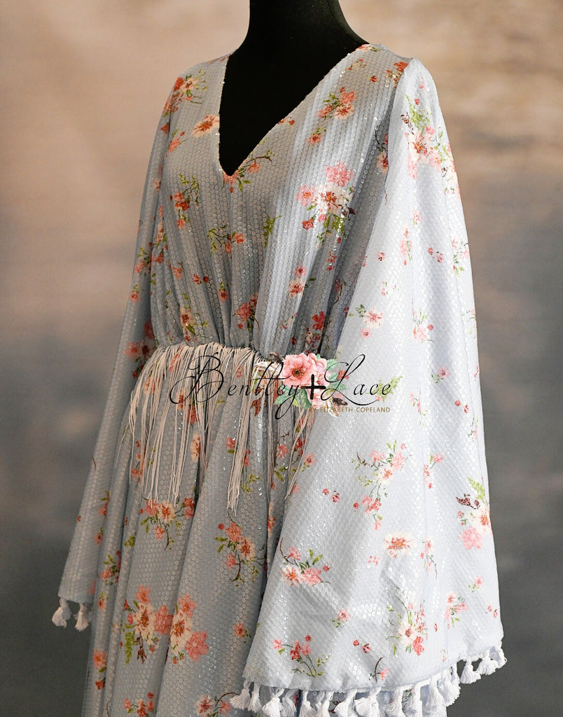 DAISY MAE - blue Bohemian Inspired gown (Teen/Adult) Maternity/ Non Maternity.