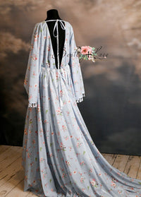 Rts new DAISY MAE - blue Bohemian Inspired gown (Teen/Adult) Maternity/ Non Maternity.