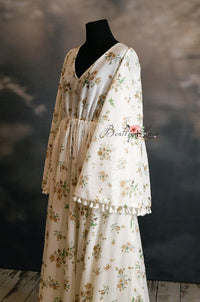 RTS NEW DAISY MAE - cream Bohemian Inspired gown (Teen/Adult) Maternity/ Non Maternity.