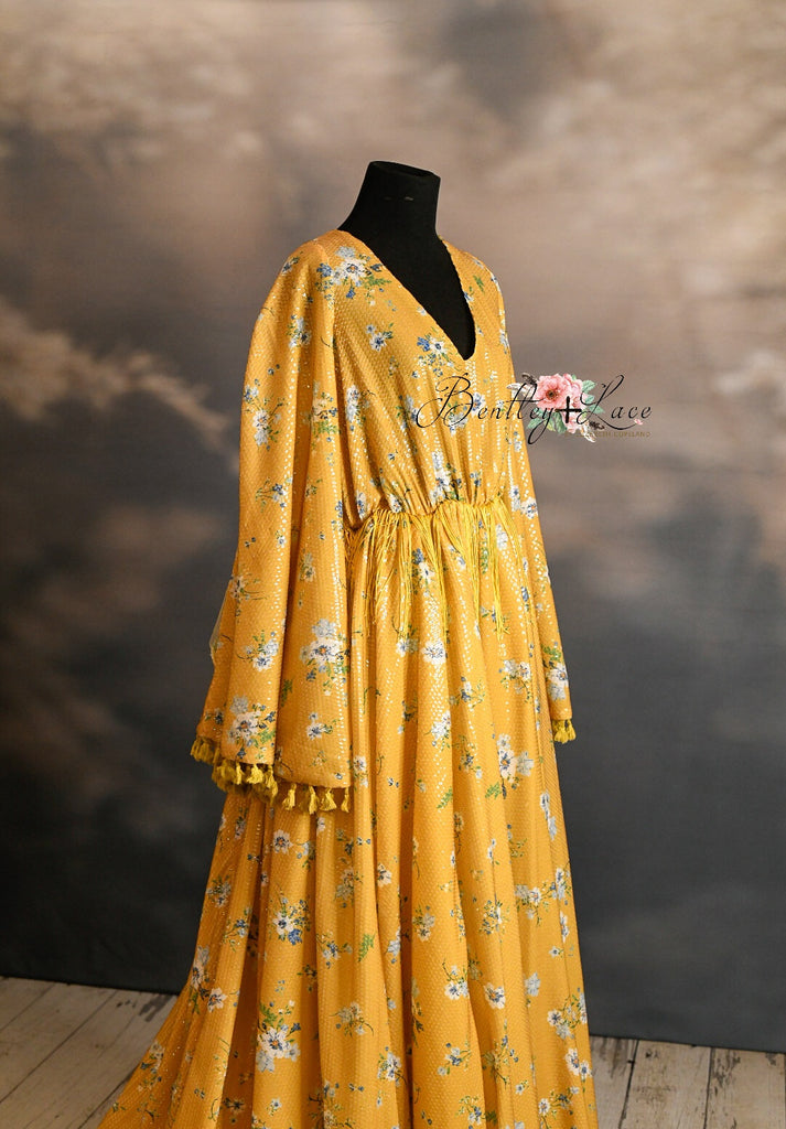 DAISY MAE - Yellow Bohemian Inspired gown (Teen/Adult) Maternity/ Non Maternity.