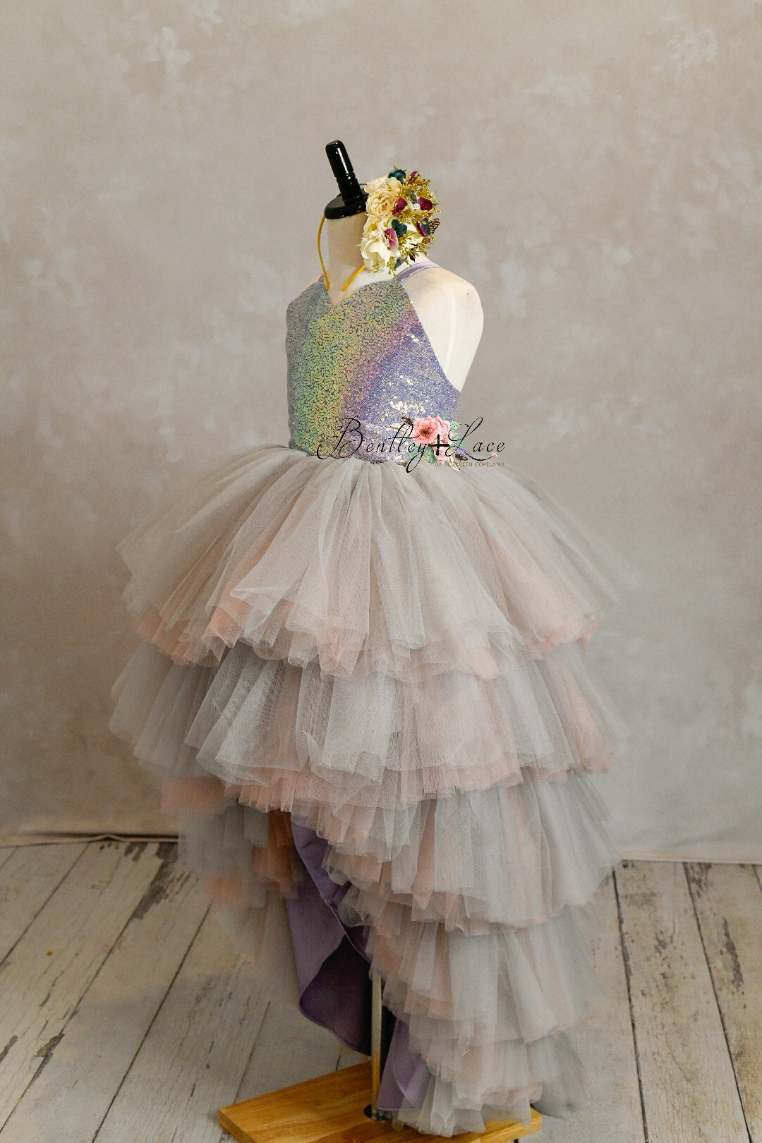"Mermaid Kisses"- High Low Length Dress (7 Year - Petite 8 Year)