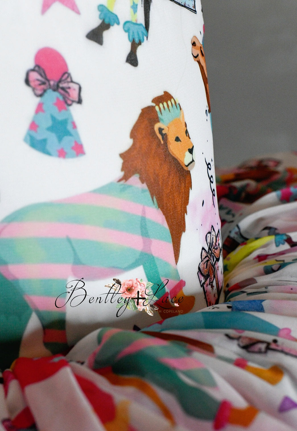 NEW. Exclusive "Party Animals"-Petal Length Gown ( 3 Year - Petite 4 Year)