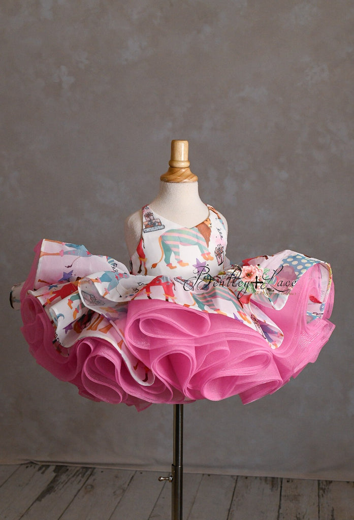 new. Exclusive "Party Animals"-Petal Length Gown ( 2 Year - Petite 3 Year)