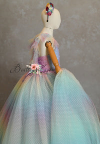 Euc "Ombre Lilac Dream" Floor Length Dress (7 Year-Petite 8 Year)