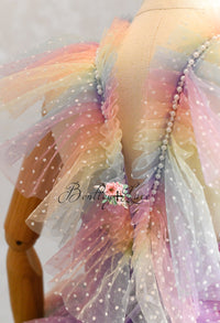 Euc "Ombre Lilac Dream" Floor Length Dress (7 Year-Petite 8 Year)