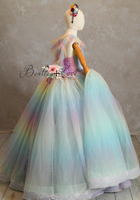 Euc "Ombre Lilac Dream" Floor Length Dress (7 Year-Petite 8 Year)