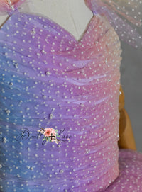 Euc "Ombre Lilac Dream" Floor Length Dress (7 Year-Petite 8 Year)