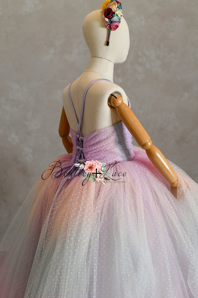 "Ombre Lilac Dream" High Low  Length Dress (7 Year-Petite 8 Year)