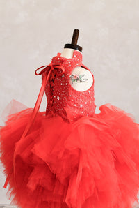 NEW "Poise" in Red- Petal Length Dress (5 Year-Petite 7 Year)