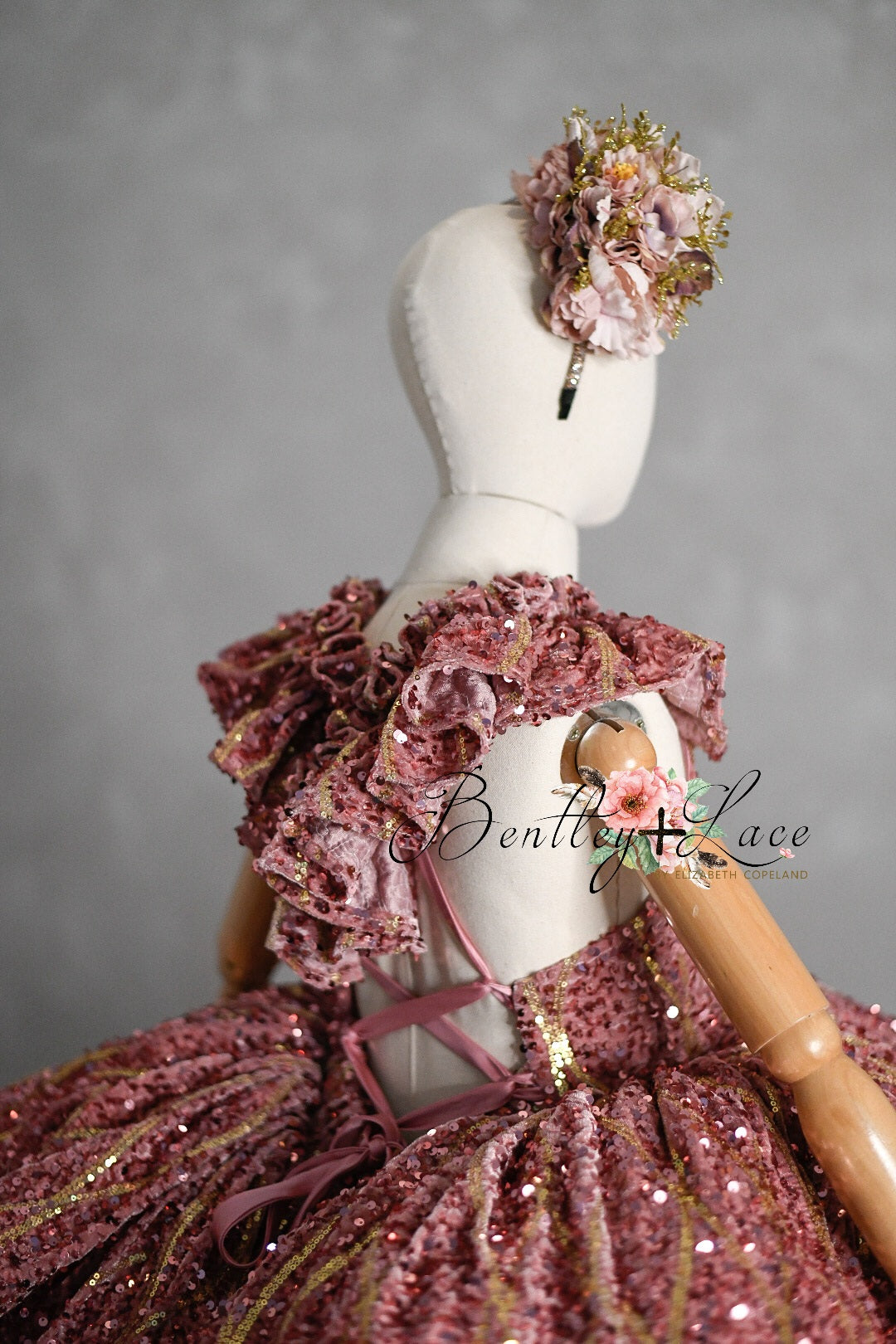 Couture Rental Gown Nutcracker Dance  Pink Petal Length Dress  6-7 Year