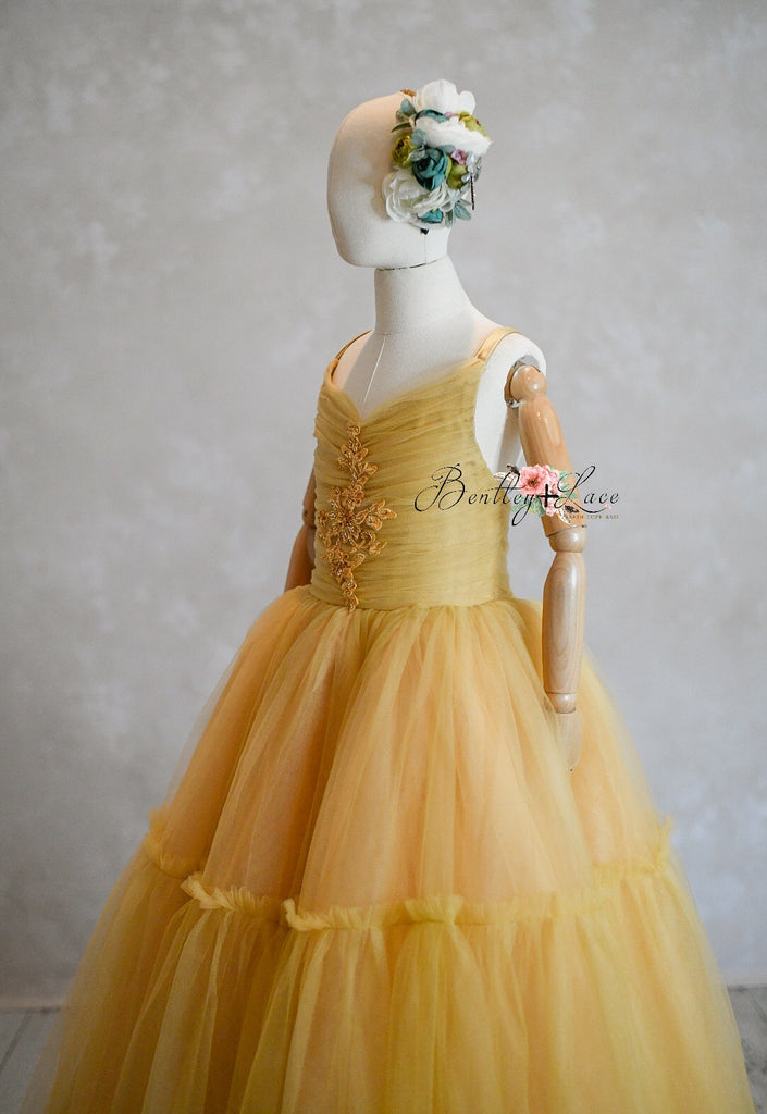 "Frenchie" -  Golden Hour Floor Length ( 7 Year - Petite 9 Year)