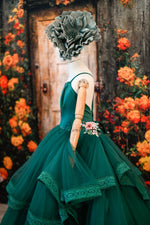 Cascade custom Solid gown- choose color Editorial Dress, Couture Gown, Special Occasion Dress